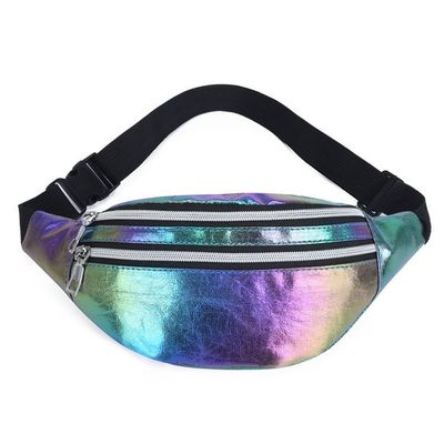 Bolso de cintura de PU láser neutro de género Bolsos para mujeres y niñas