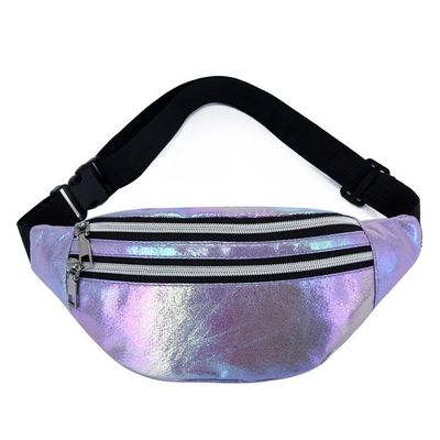 Bolso de cintura de PU láser neutro de género Bolsos para mujeres y niñas