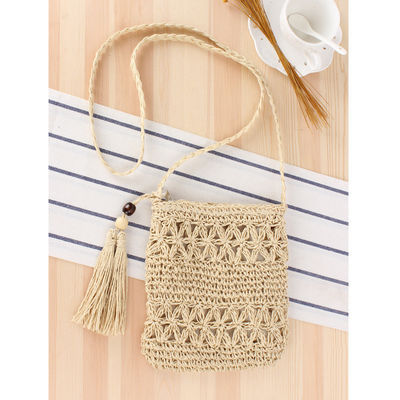 Bolsos de moda 2023 Mujeres Bolso de paja tejido Summer Beach Tote Bolso con logotipo personalizado