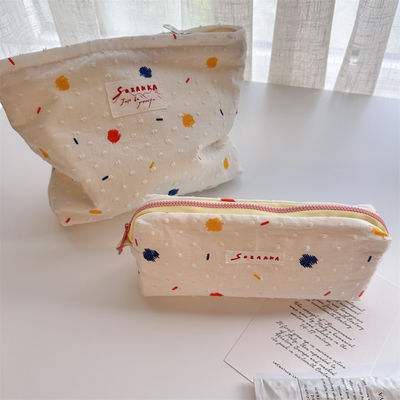 Bolso de maquillaje de cuero de vaca de estilo de caja Impresión personalizada Bolsos portátiles de mujer Bolso cosmético