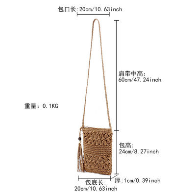 Bolsos de moda 2023 Mujeres Bolso de paja tejido Summer Beach Tote Bolso con logotipo personalizado