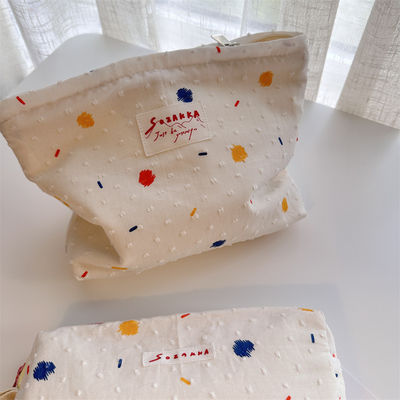 Bolso de maquillaje de cuero de vaca de estilo de caja Impresión personalizada Bolsos portátiles de mujer Bolso cosmético