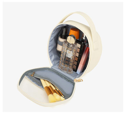 Cuero PU transparente Logotipo personalizado maquillaje de belleza Bolso cosmético de viaje Cosméticos convenientes