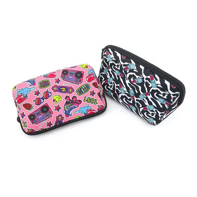 Logotipo personalizado Neoprene Sublimación Cosmética Bolsa de maquillaje bolsas para las mujeres bolsos de mano