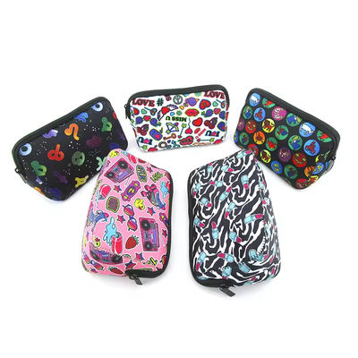 Logotipo personalizado Neoprene Sublimación Cosmética Bolsa de maquillaje bolsas para las mujeres bolsos de mano