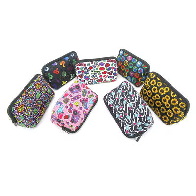 Logotipo personalizado Neoprene Sublimación Cosmética Bolsa de maquillaje bolsas para las mujeres bolsos de mano