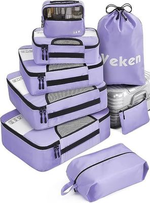 Logotipo personalizado Acceptado Bolsas de viaje unisex 8 Conjunto de cubos de embalaje con bolsa de ropa y almacenamiento
