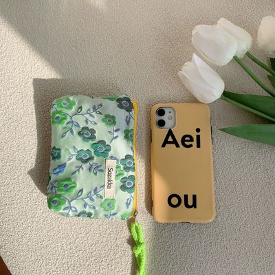 Maquillaje para viajes Bolsa de maquillaje cosmética Bolsa de maquillaje de lienzo de algodón personalizada Bolsa de aseo Floral Bolsa de maquillaje