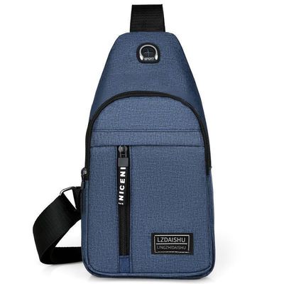 Bolso de pecho de logotipo personalizado para hombres para deportes al aire libre Bolso de hombro único de color sólido