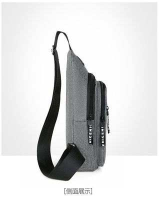 Bolso de pecho de logotipo personalizado para hombres para deportes al aire libre Bolso de hombro único de color sólido
