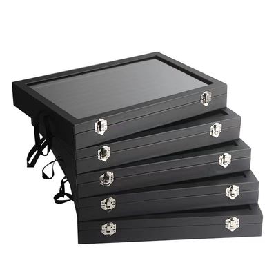 Logotipo personalizado aceptado portajojuelas de cuero de PU para collar anillos pendientes almacenamiento