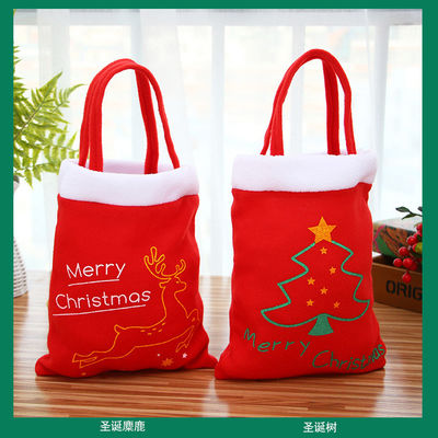 El estilo de moda más reciente Red Velvet Mochilas de Navidad para niños para empacar artículos