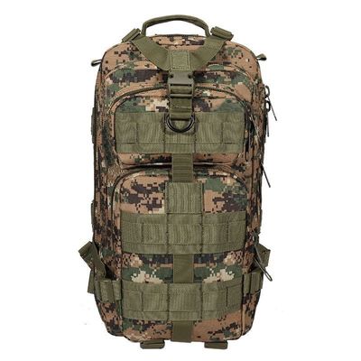 Mochila táctica de 30L de nylon con bolsillo de cremallera interior y cinturón de hombro arqueado