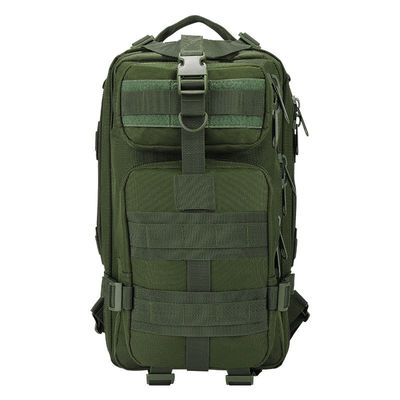Mochila táctica de 30L de nylon con bolsillo de cremallera interior y cinturón de hombro arqueado