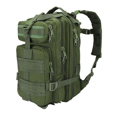 Mochila táctica de 30L de nylon con bolsillo de cremallera interior y cinturón de hombro arqueado