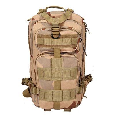 Mochila táctica de 30L de nylon con bolsillo de cremallera interior y cinturón de hombro arqueado