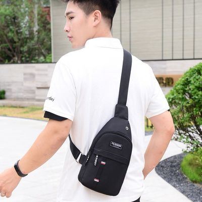 Bolsa de cintura unisex para jóvenes Mochila pequeña para deportes Tendencia Bolsa de mensajería de hombro único de color sólido