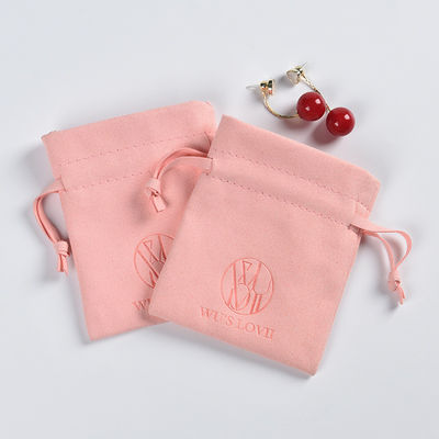 Logotipo personalizado Orecillos de dados pequeños Brazaletes Collares de polvo de terciopelo Bolso de embalaje para regalo