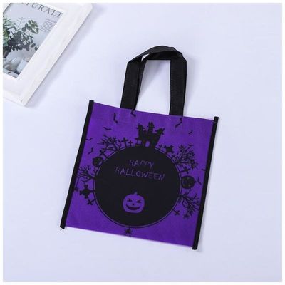 Decoraciones de Halloween Requisitos Niño Portable Calabaza Tejido Bolso de dulces para niños fiesta