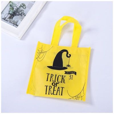 Decoraciones de Halloween Requisitos Niño Portable Calabaza Tejido Bolso de dulces para niños fiesta