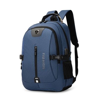 Material principal Oxford Logotipo personalizado Mochila escolar USB para deportes casuales y portátil
