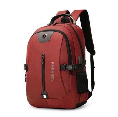 Material principal Oxford Logotipo personalizado Mochila escolar USB para deportes casuales y portátil