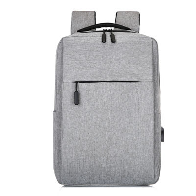 Logotipo personalizado negro Unisex Ergonómica Anti robo Mochilas portátiles de nylon inteligentes con USB