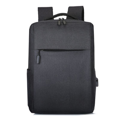 Logotipo personalizado negro Unisex Ergonómica Anti robo Mochilas portátiles de nylon inteligentes con USB