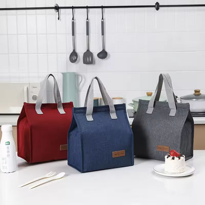 Bolsa de compras de poliéster para refrigeración de almuerzo Tote térmico para aislamiento simple y de moda
