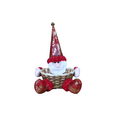 Acceptable OEM/ODM Decoración de escritorio de Navidad personalizada Cesta de dulces para regalo para el hogar