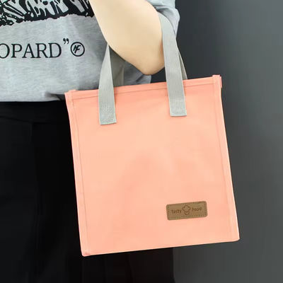 Bolsa de compras de poliéster para refrigeración de almuerzo Tote térmico para aislamiento simple y de moda
