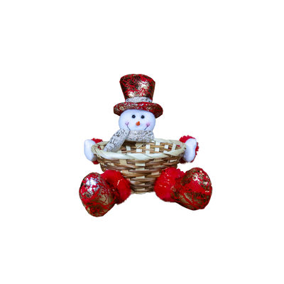 Acceptable OEM/ODM Decoración de escritorio de Navidad personalizada Cesta de dulces para regalo para el hogar