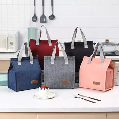 Bolsa de compras de poliéster para refrigeración de almuerzo Tote térmico para aislamiento simple y de moda
