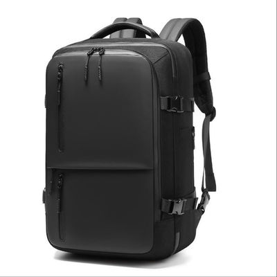 Mochila de negocios de revestimiento de poliéster con gran capacidad y material oxford impermeable