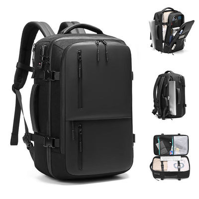 Mochila de negocios de revestimiento de poliéster con gran capacidad y material oxford impermeable