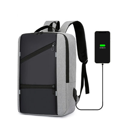 Mochila portátil de color personalizada para hombre con diseño anti robo y puerto de carga USB