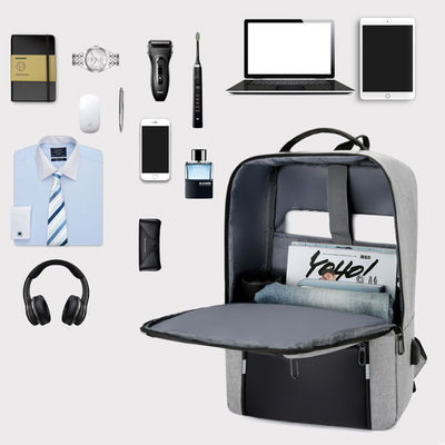 Mochila portátil de color personalizada para hombre con diseño anti robo y puerto de carga USB