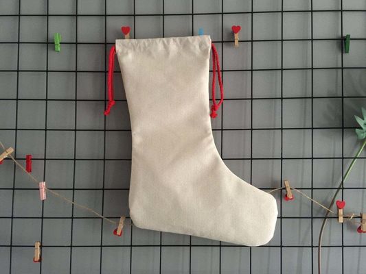 Saco de Papá Noel Bolsas de Navidad Bolsa de cuerdas con revestimiento de poliéster