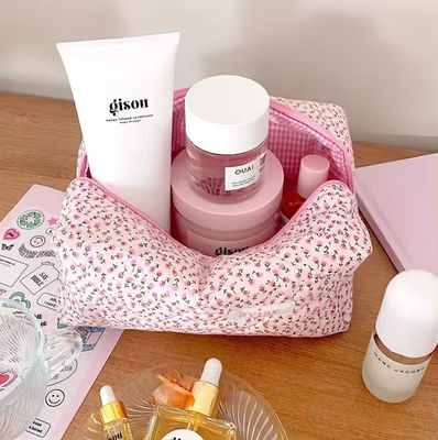 Bolsa cosmética floral con cierre de cremallera para ropa de aseo Viajes Logotipo personalizado Diseño de verano