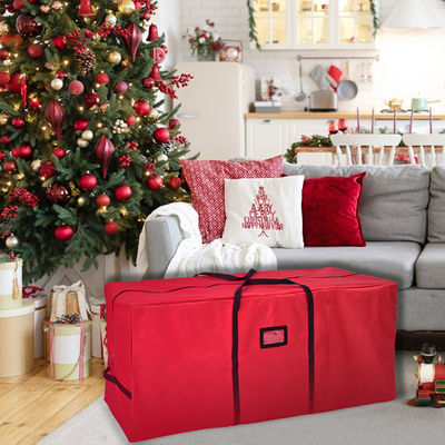 Color personalizado bolso de almacenamiento de árbol de Navidad resistente al polvo de 600d duradero