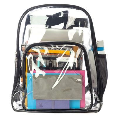 Bolsa de bolso escolar de PVC transparente de trabajo pesado personalizada para bolso escolar transparente