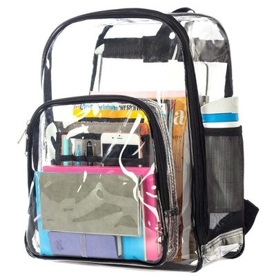 Bolsa de bolso escolar de PVC transparente de trabajo pesado personalizada para bolso escolar transparente