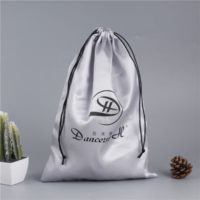 Bolsa de cordones de satén con logotipo personalizado para almacenamiento de pelucas para el cabello y embalaje de regalo de seda grande
