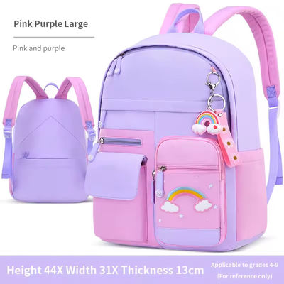 Bolso escolar para niños de gran capacidad Bolso personalizado de color rosa para niños