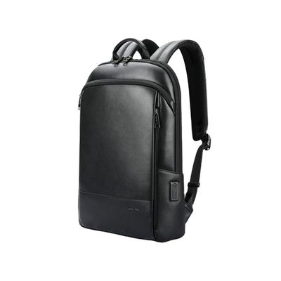 Bolso portátil de cuero de gran capacidad para hombres con puerto de carga USB anti robo