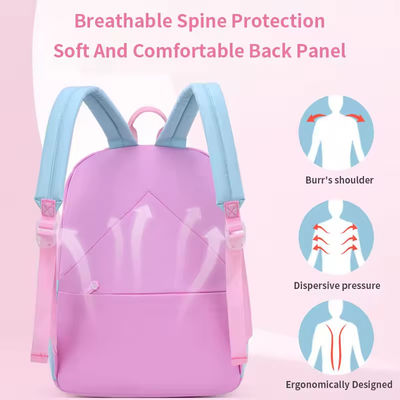 Bolso escolar para niños de gran capacidad Bolso personalizado de color rosa para niños