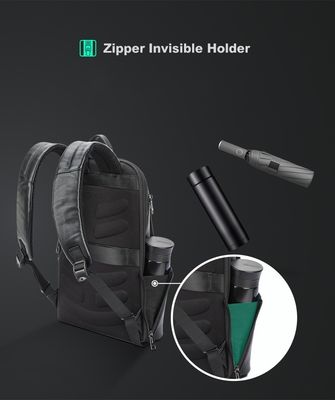 Bolso portátil de cuero de gran capacidad para hombres con puerto de carga USB anti robo