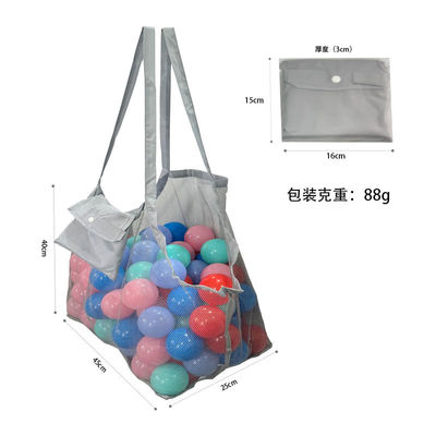 Lo más nuevo estilo de moda para niños arena de distancia bolsa de playa plegable juguetes de almacenaje bolsa de malla