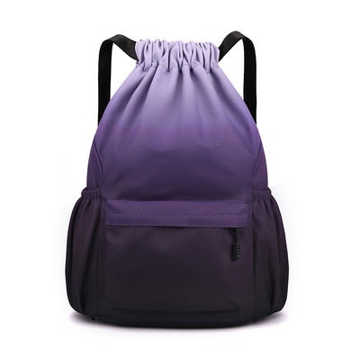 Impreso a medida en color Práctico de peso ligero Durable a prueba de agua Drawstring Mochila de gimnasio