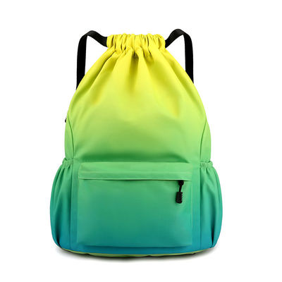 Impreso a medida en color Práctico de peso ligero Durable a prueba de agua Drawstring Mochila de gimnasio